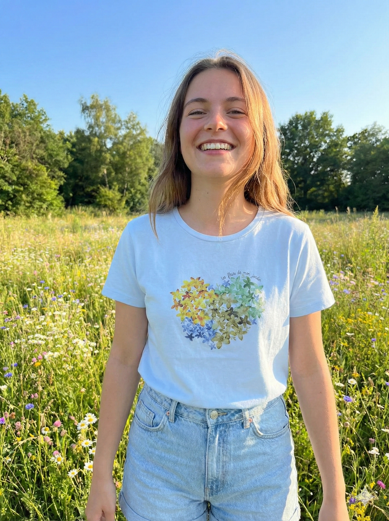 Camiseta Manga Corta La flor de mon jarden