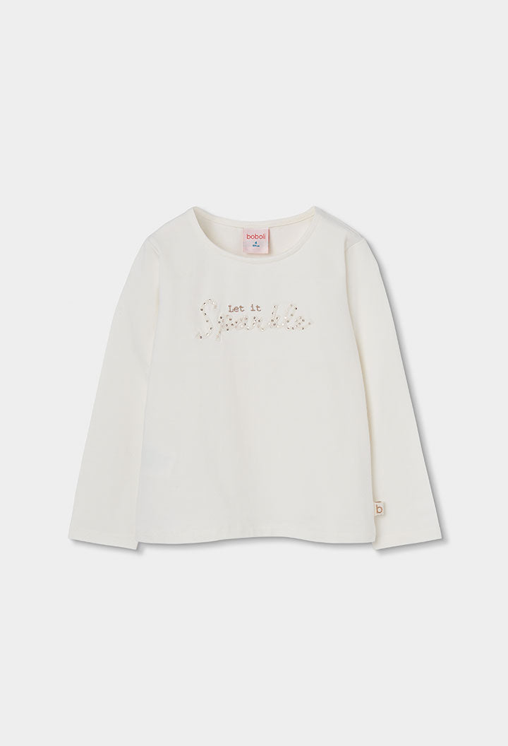 Camiseta punto elástico de niña