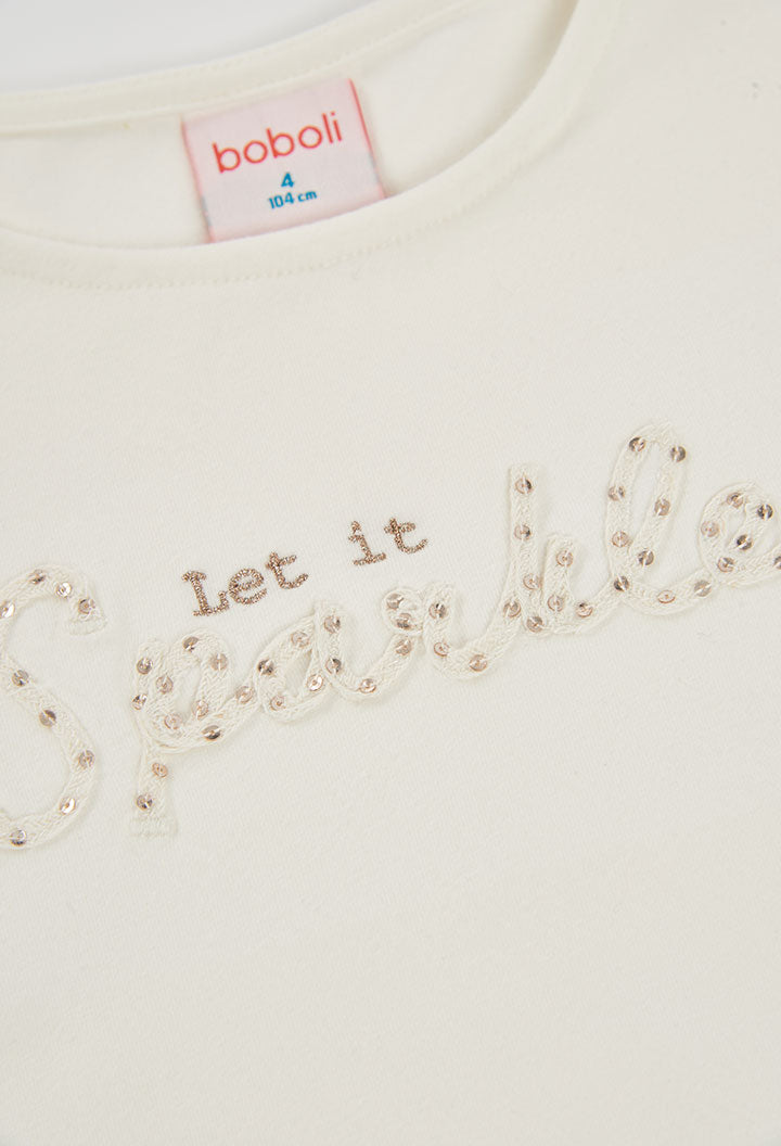 Camiseta punto elástico de niña