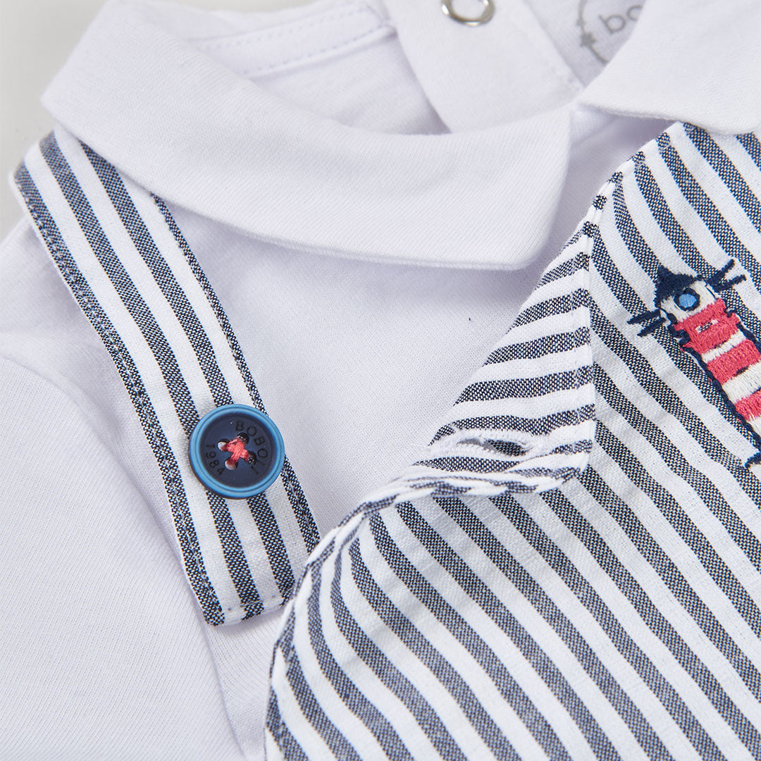 Conjunto marinero en punto combinado de bebé