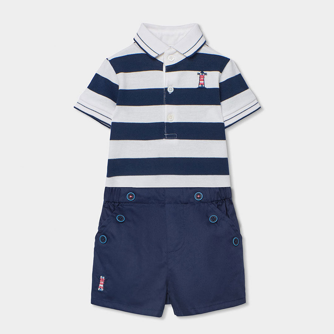 Conjunto marinero punto combinado de bebé