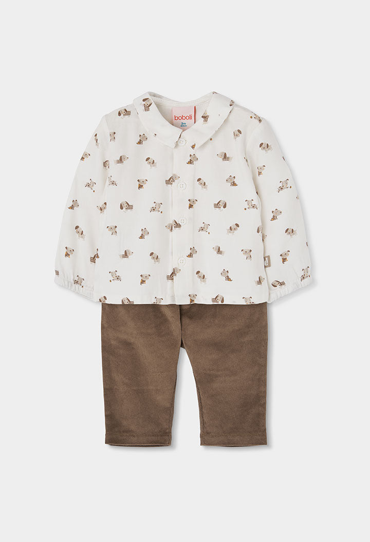 Conjunto de tejido de bebé niño