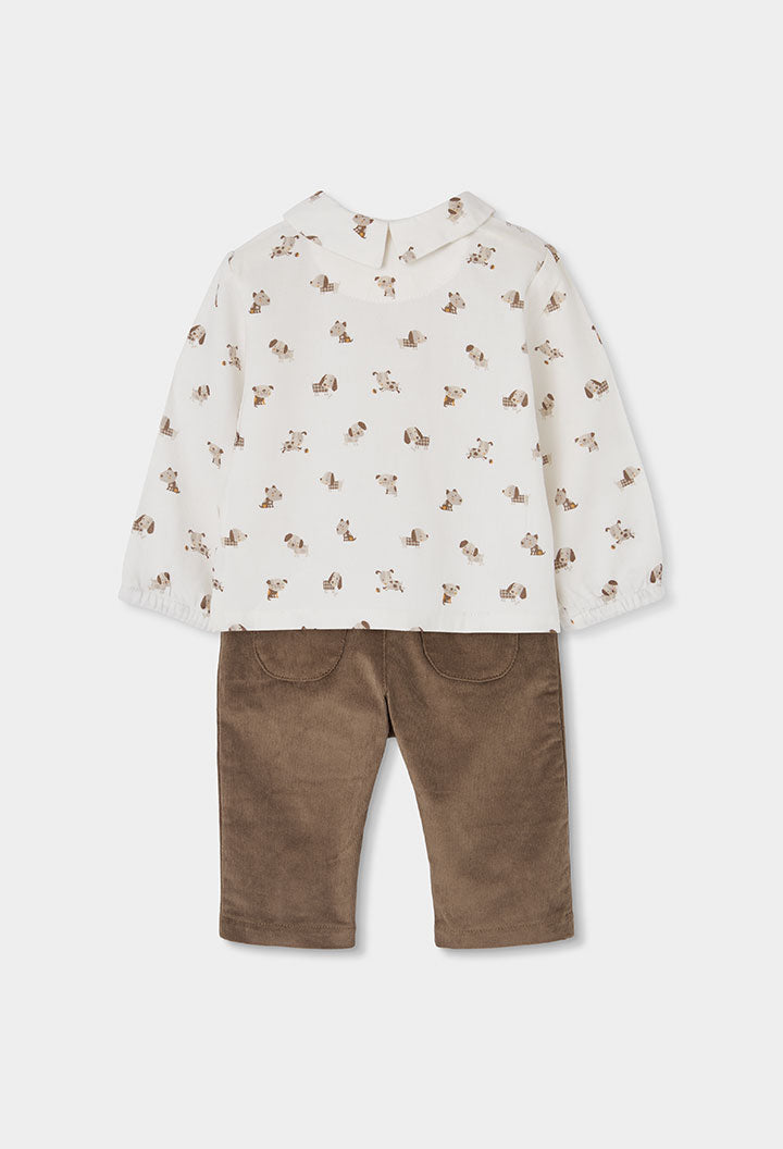Conjunto de tejido de bebé niño