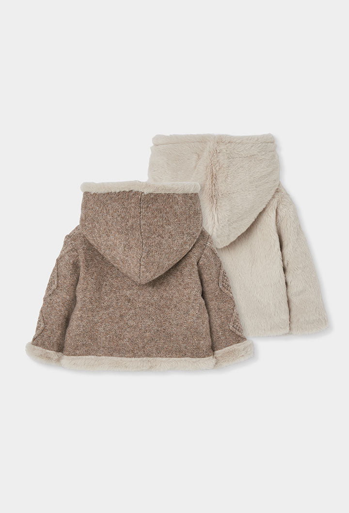 Chaqueta tricotosa reversible de bebé