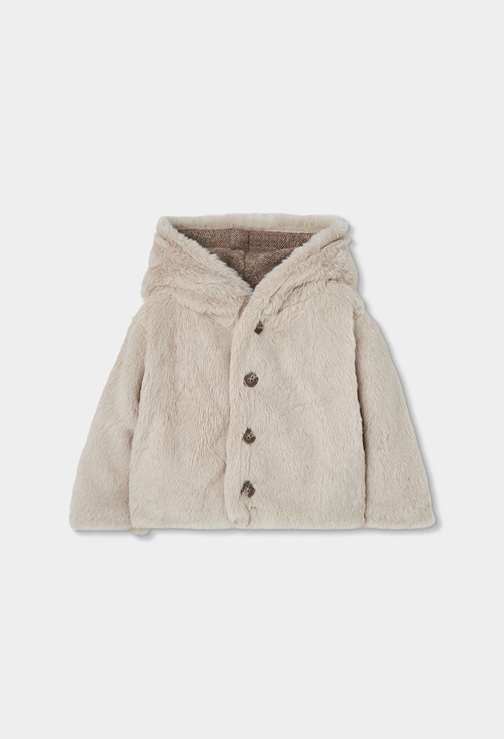Chaqueta tricotosa reversible de bebé