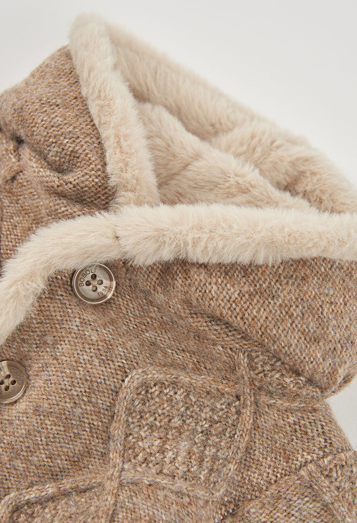 Chaqueta tricotosa reversible de bebé