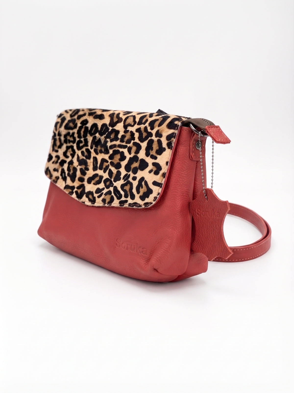 Bolso Crossbody de piel LISSANDRA granate