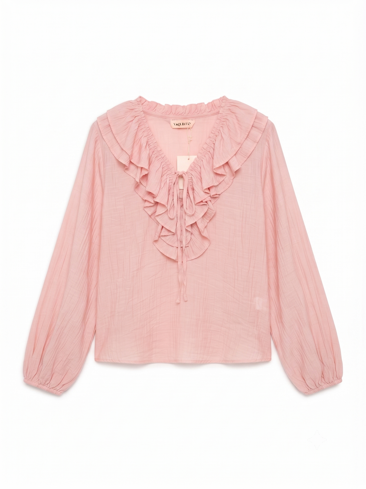 Blusa Romántica con Detalles de Volantes, chica.