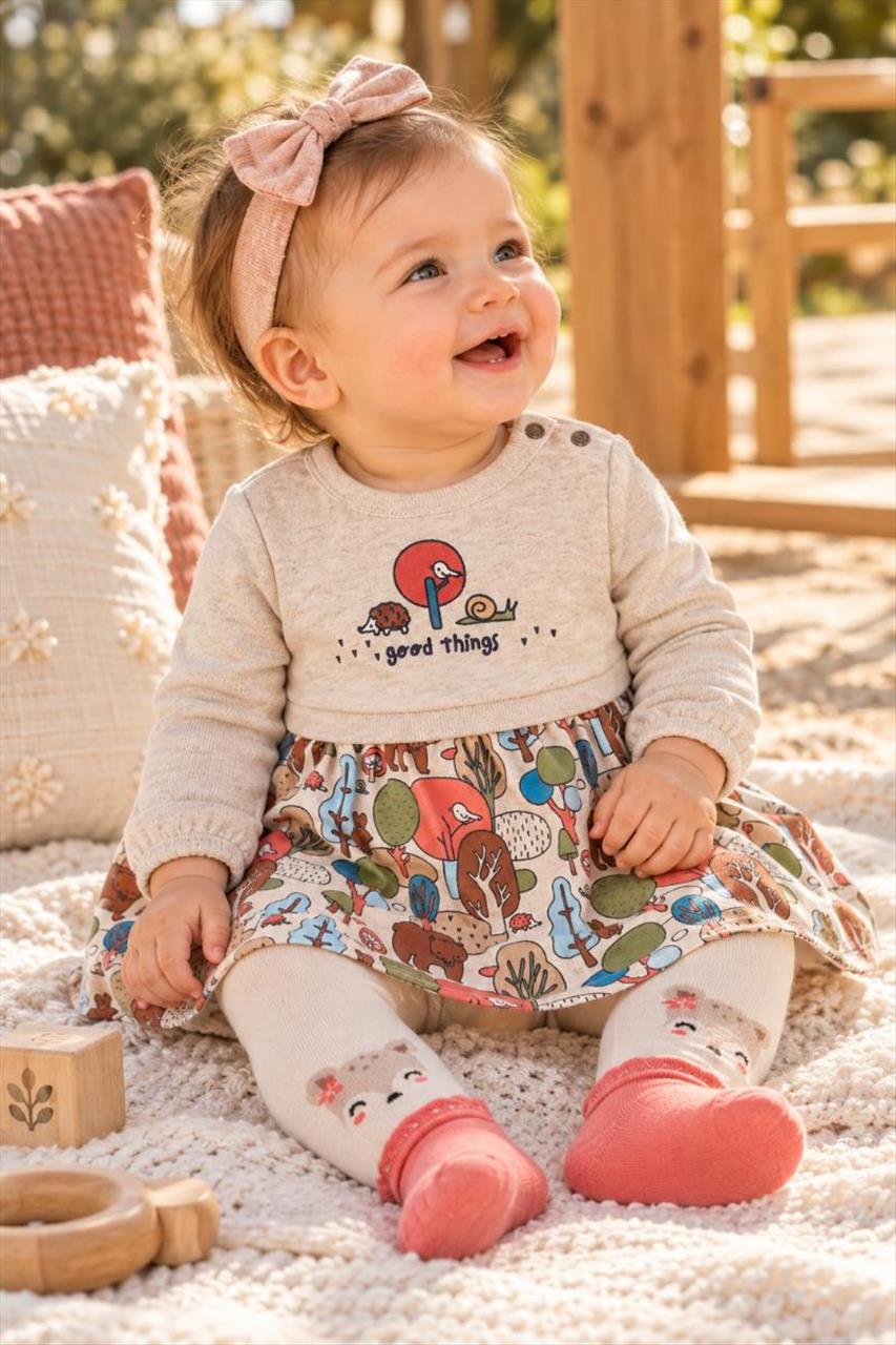Vestido felpa de bebé niña