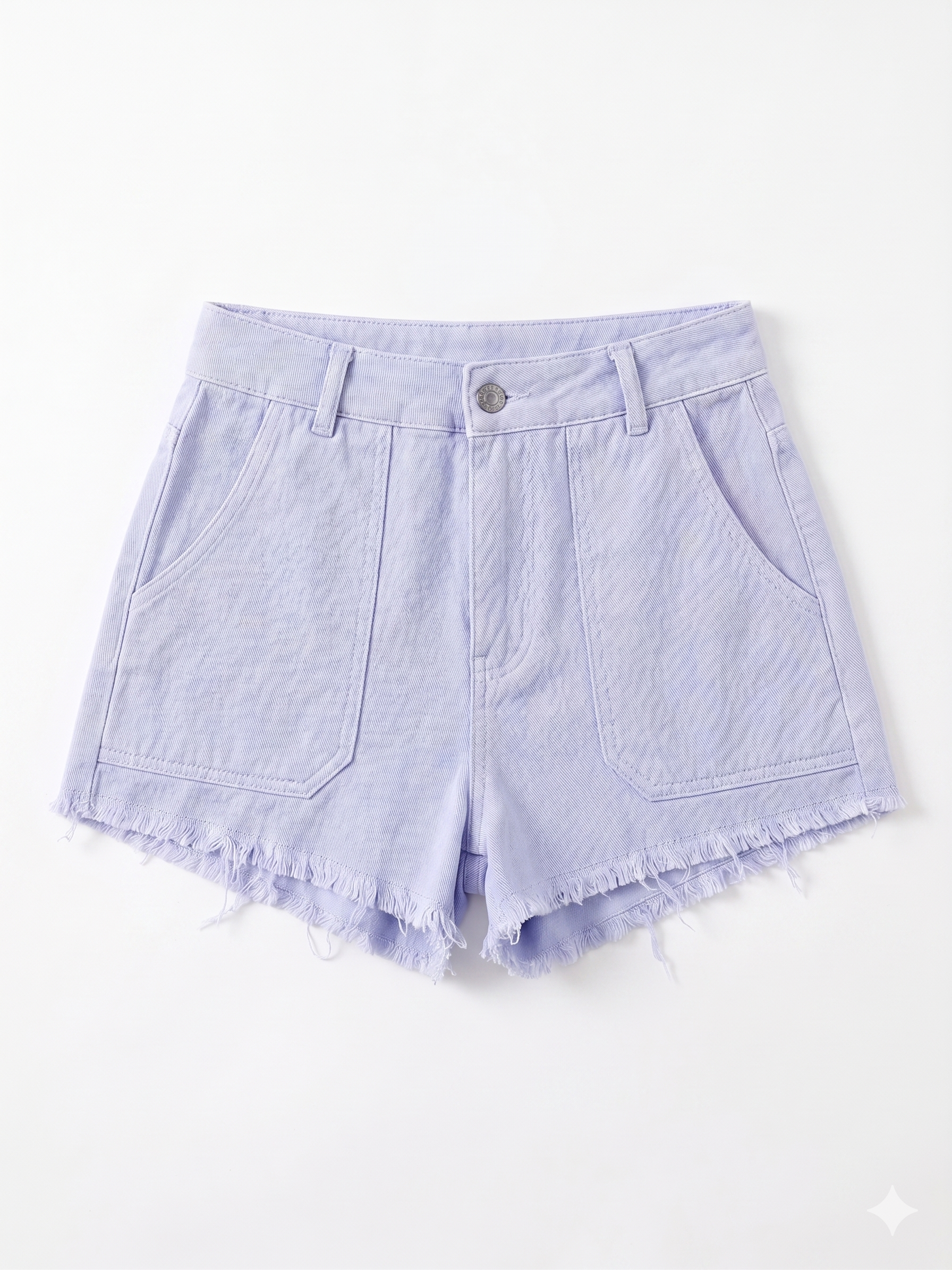 Short denim bajo deshilachado chica.