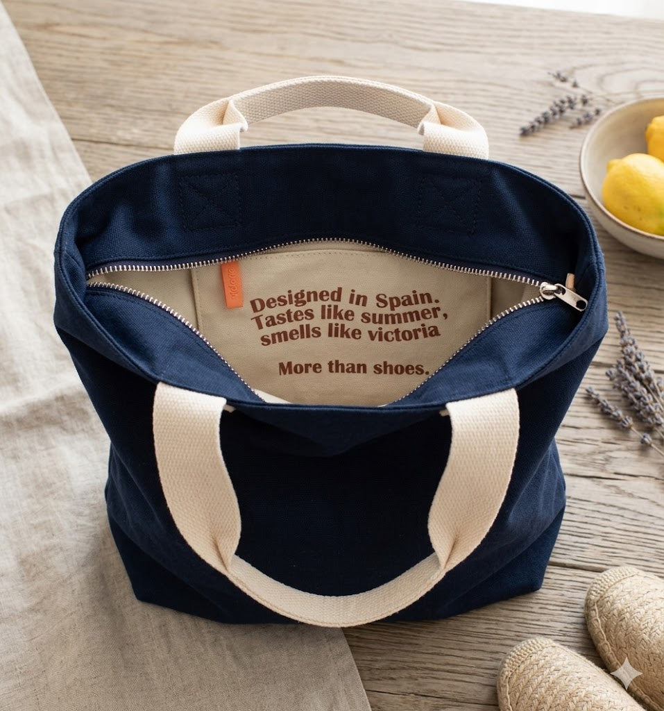 Mochila lona bordado