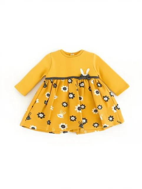 Vestido Bebé Niña Mostaza