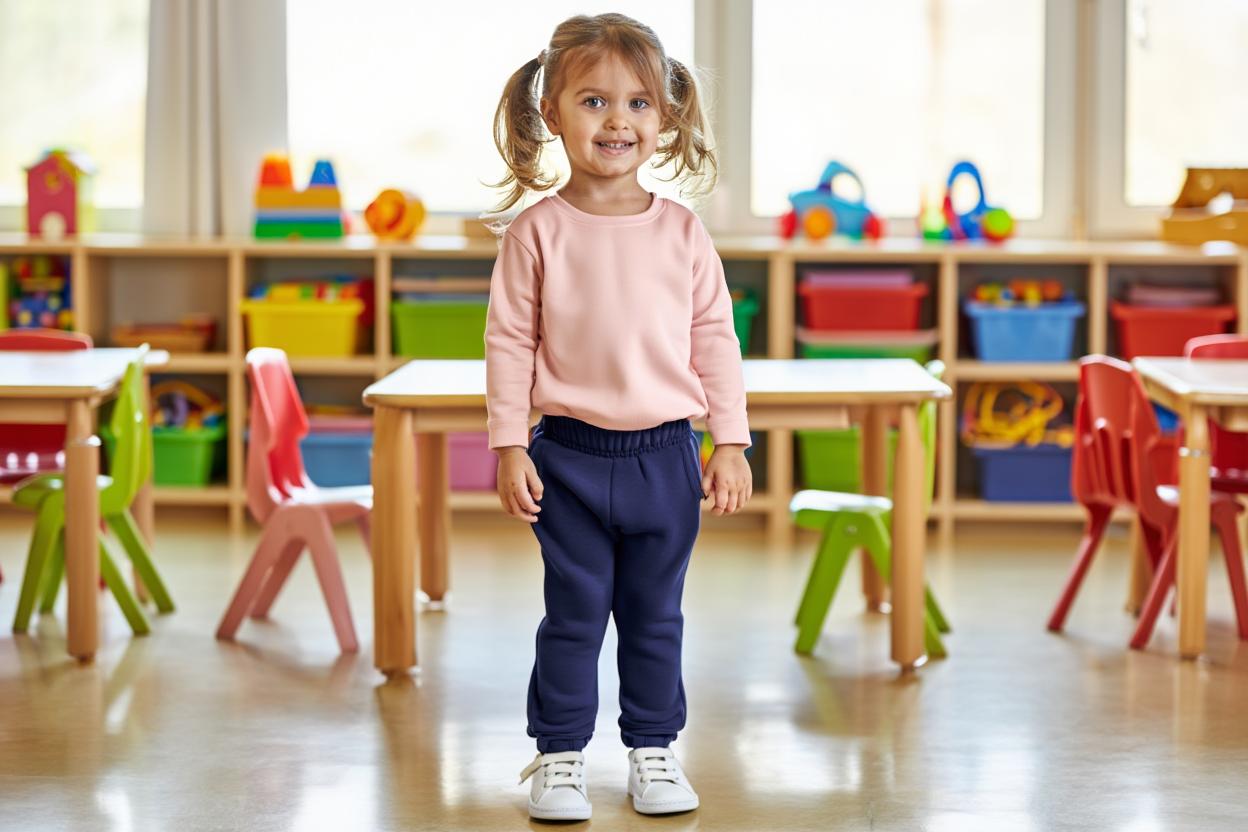 Pantalon Niña Felpa Marino