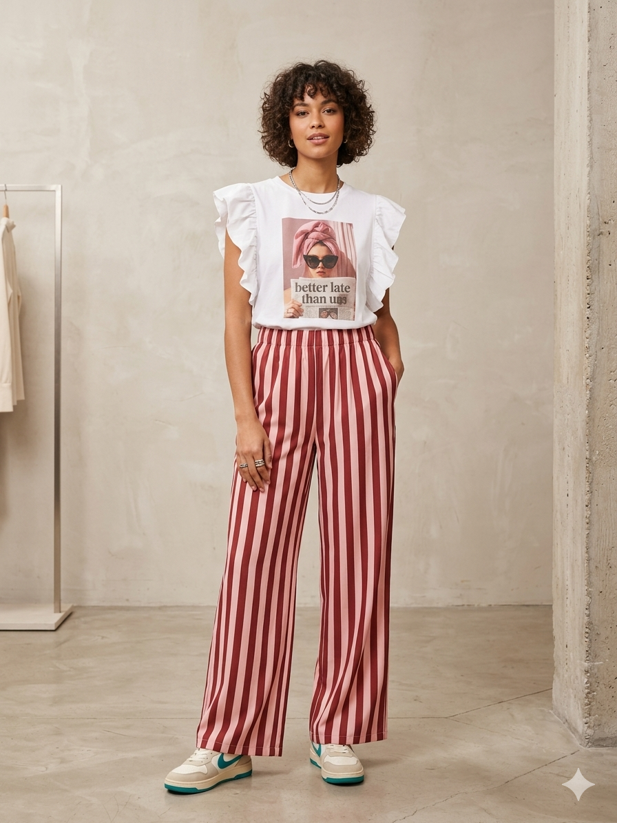 Pantalón de rayas chica