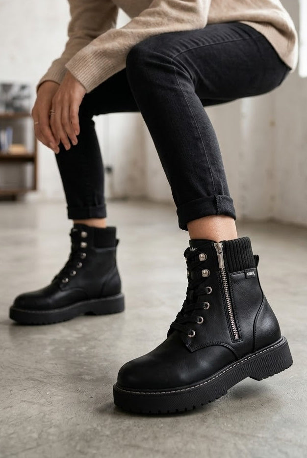 Bota motera cremallera
