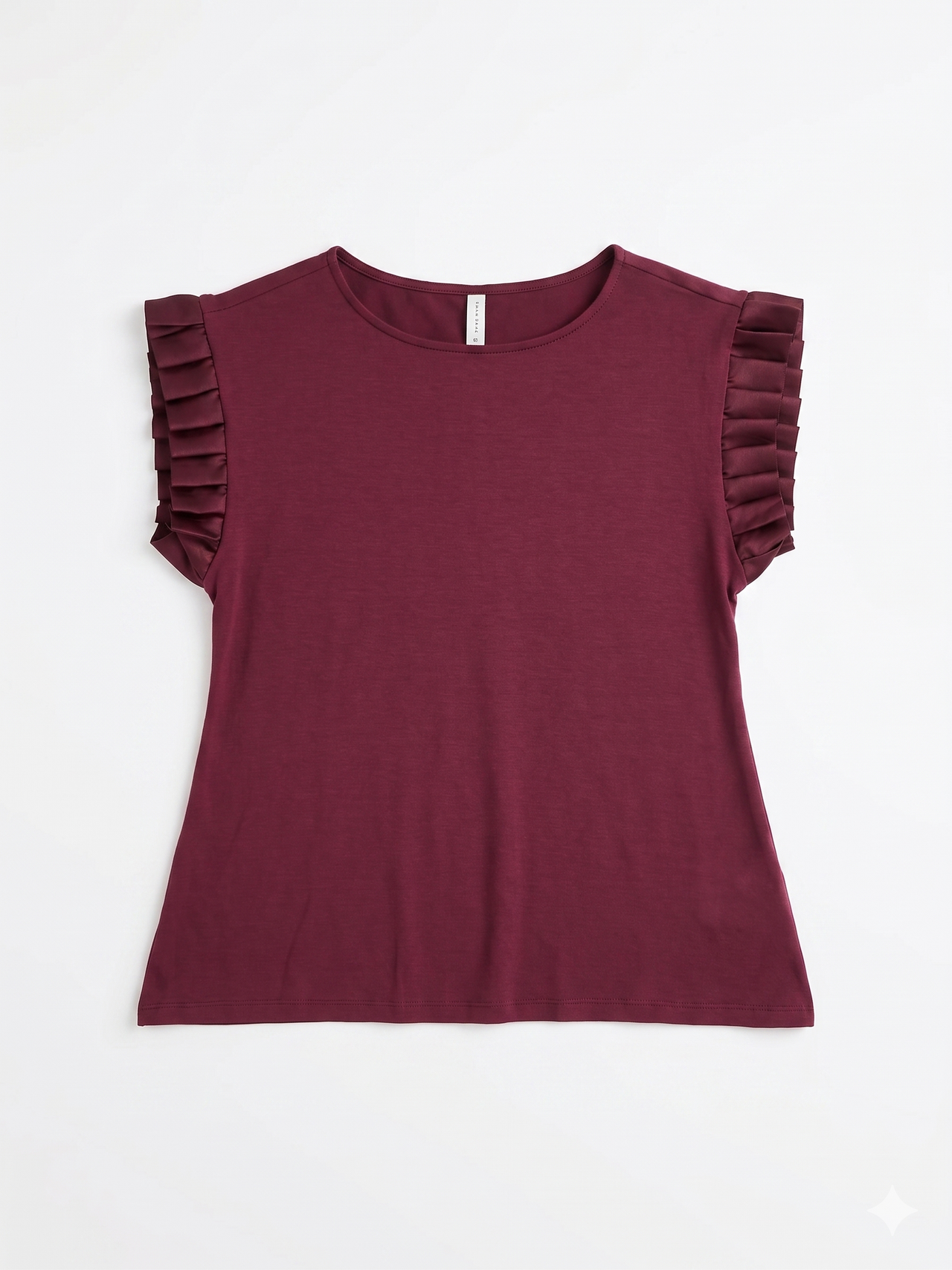 Camiseta volante manga mujer