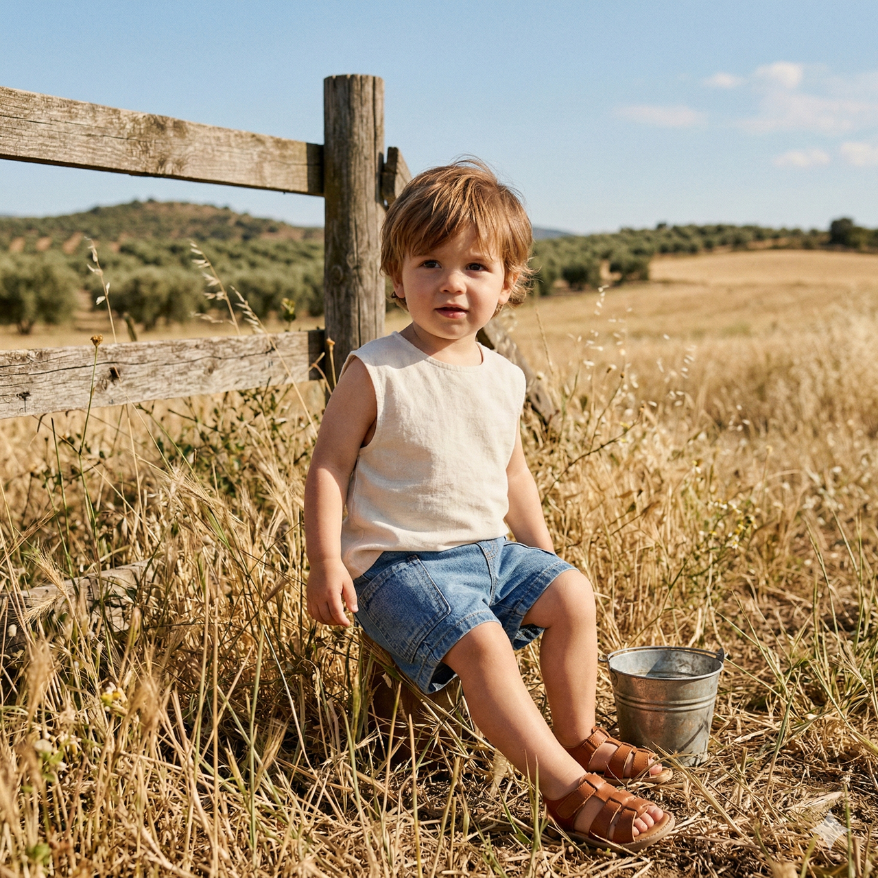 Bermuda Vaquero de Bebé Niño