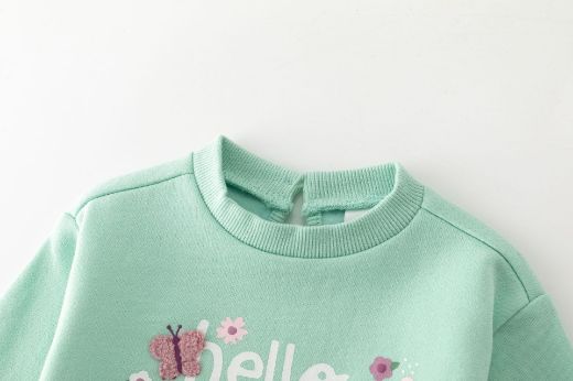 Sudadera Letras Con Flores Bebé