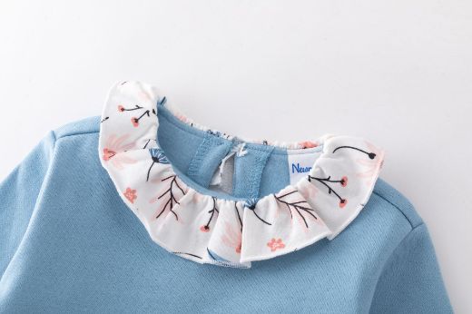 Sudadera Cuello Flores Bebé