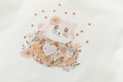 Camiseta Manga Larga Corazón Bebé Niña