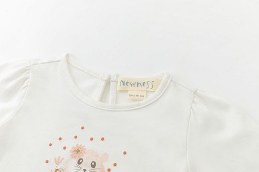 Camiseta Manga Larga Corazón Bebé Niña