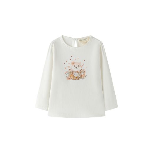 Camiseta Manga Larga Corazón Bebé Niña