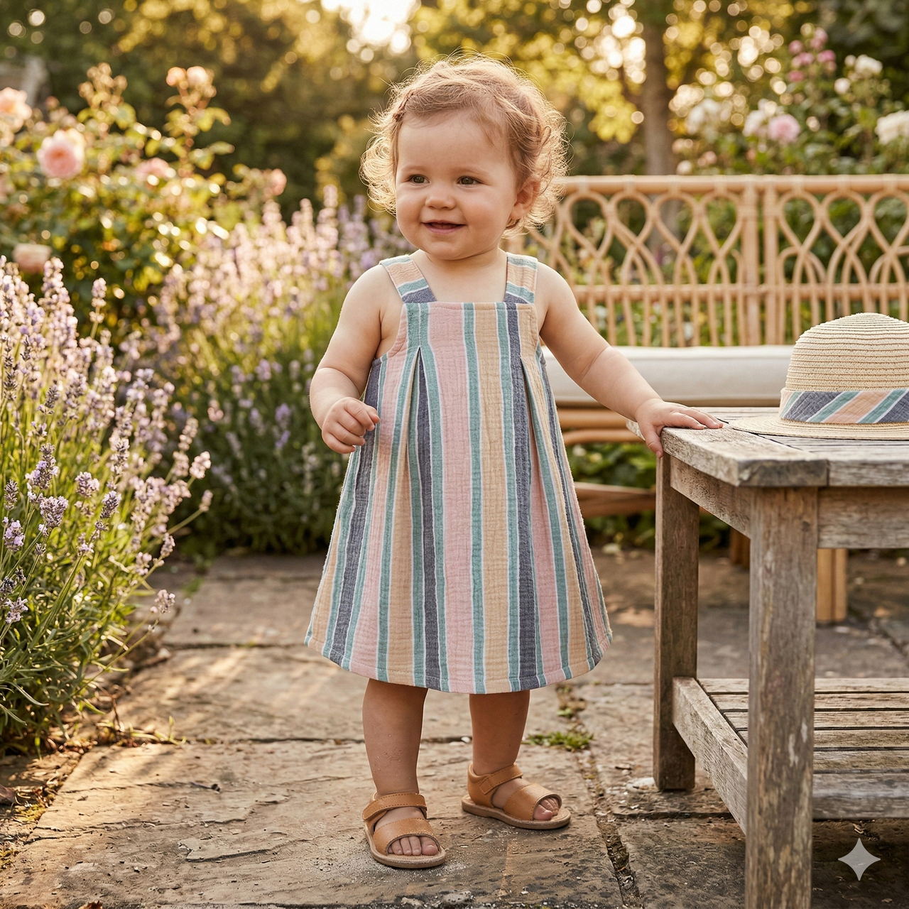 Vestido de Rayas Bebé Niña