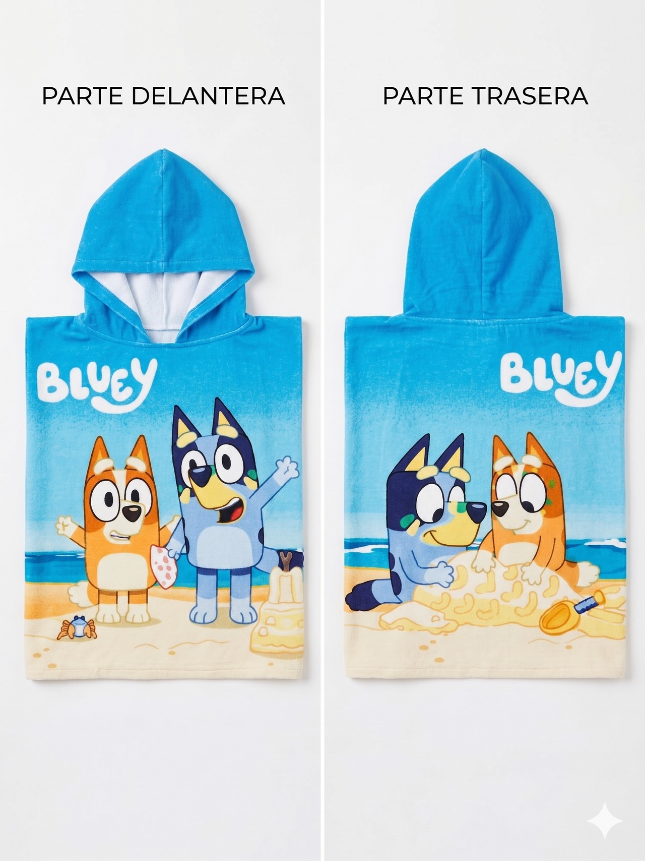 Poncho playa Bluey unisex