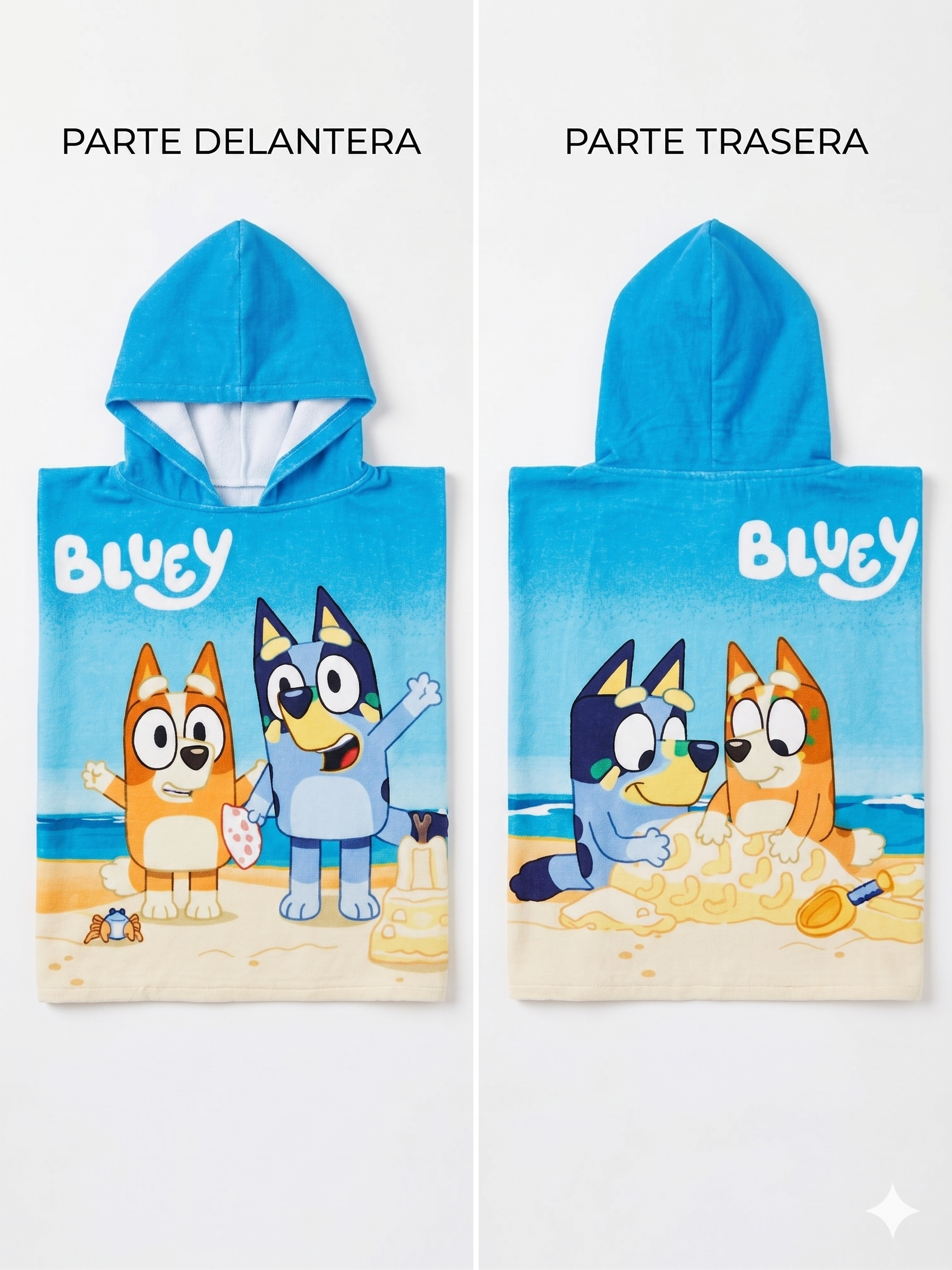 Poncho playa Bluey unisex