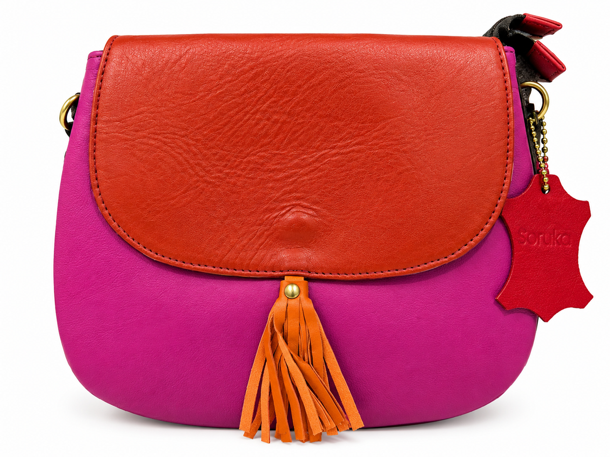 Bolso bandolera reversible Fucsia