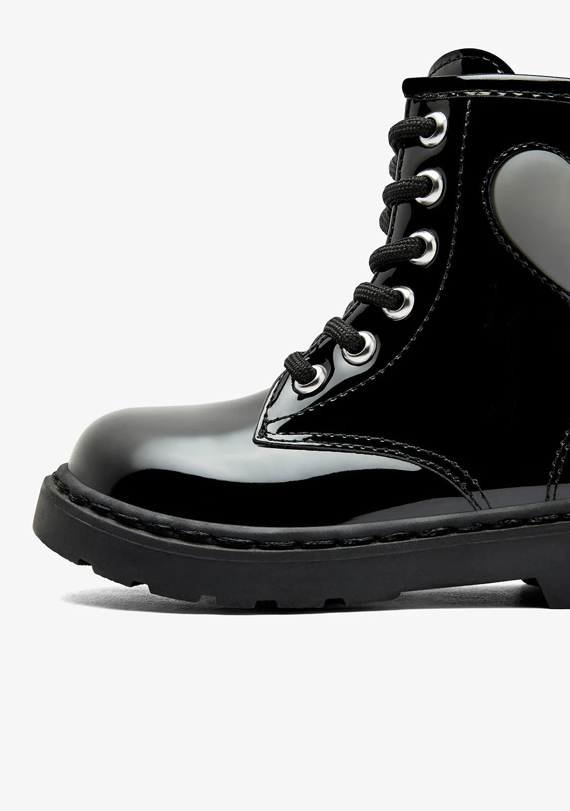 Bota militar charol con luces