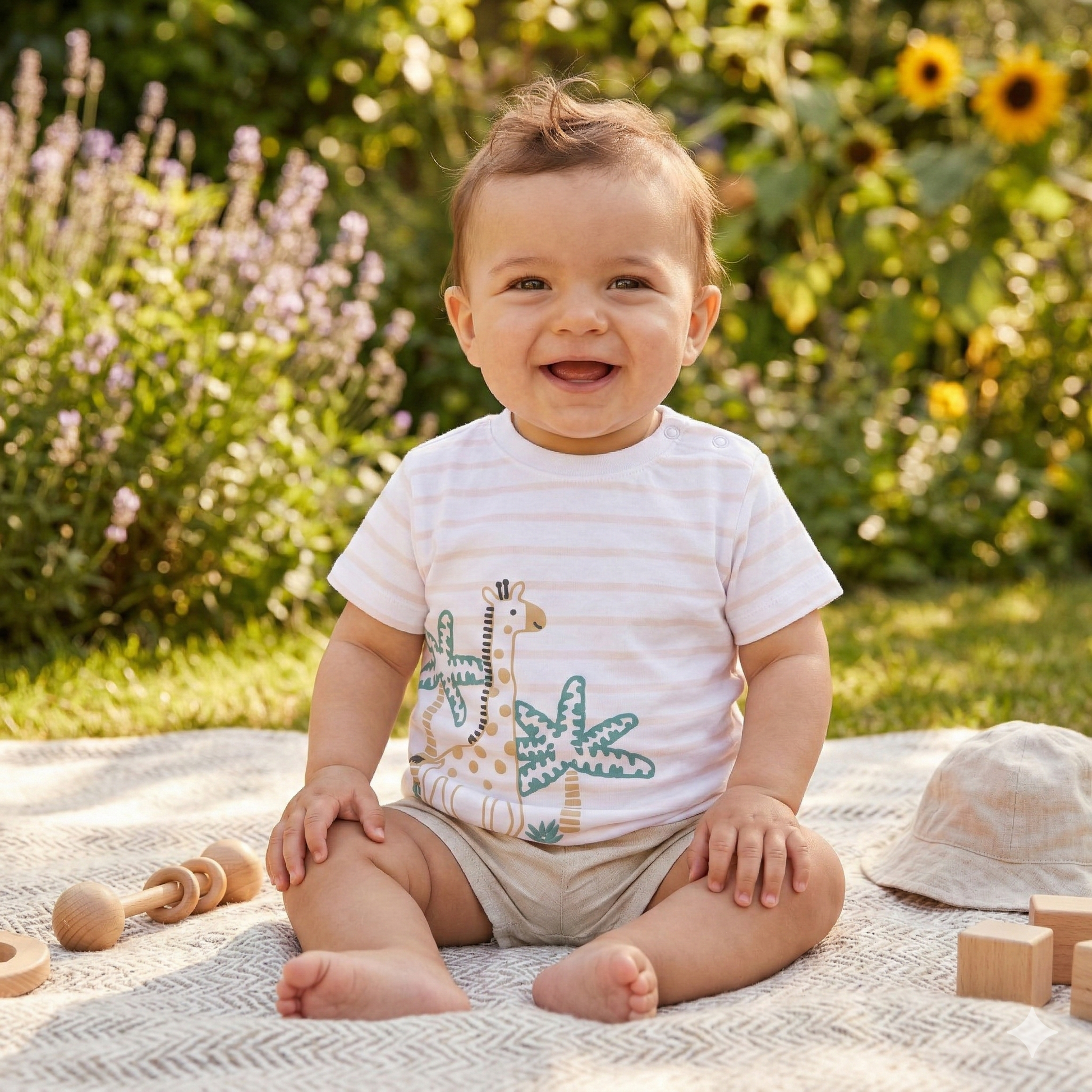 Camiseta Manga Corta de Bebé Niño