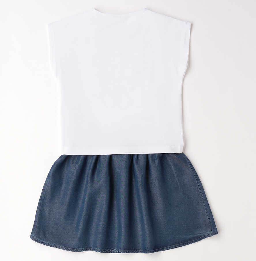 Conjunto niña camiseta y falda