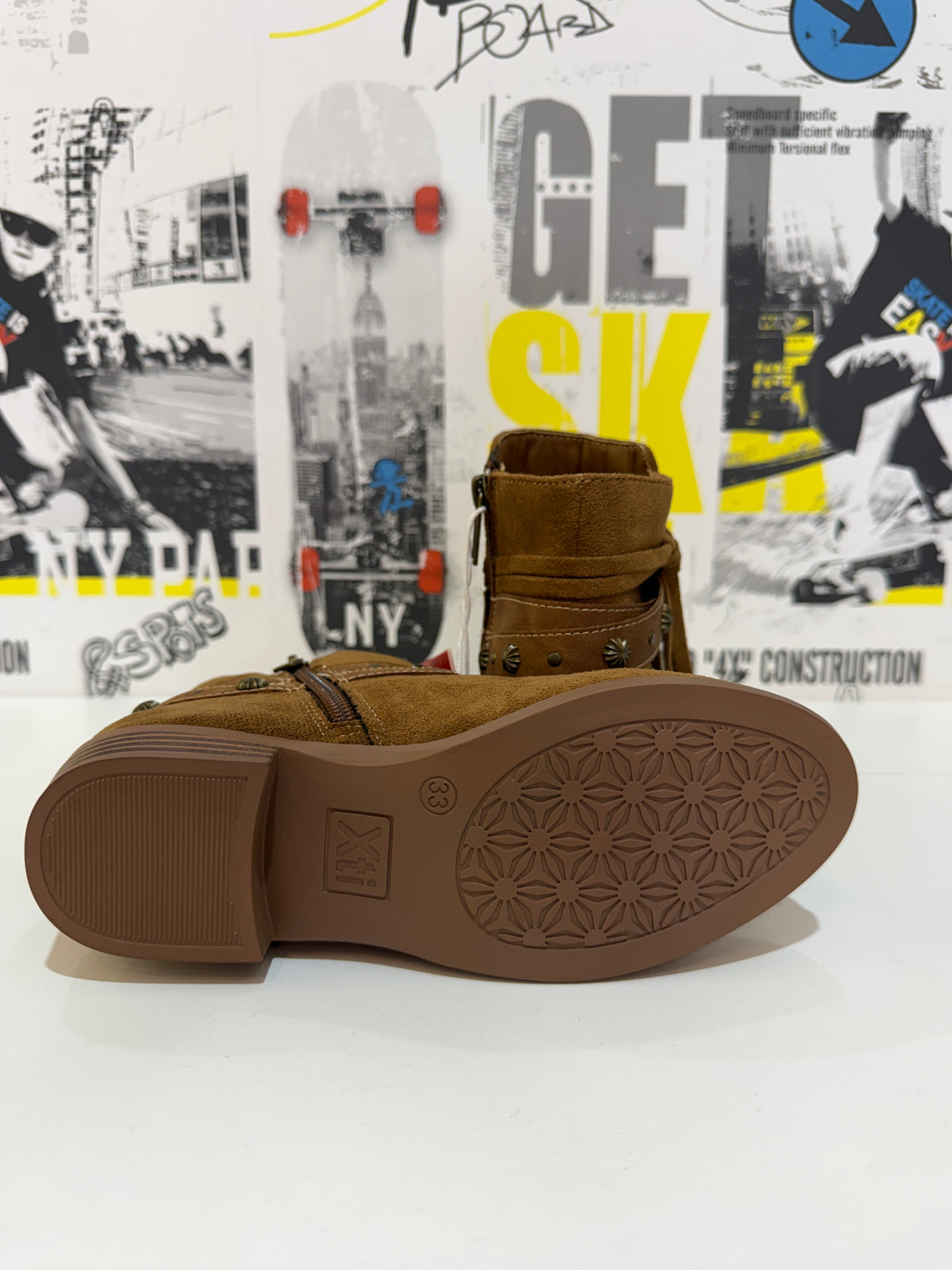 Botin campero antelina camel