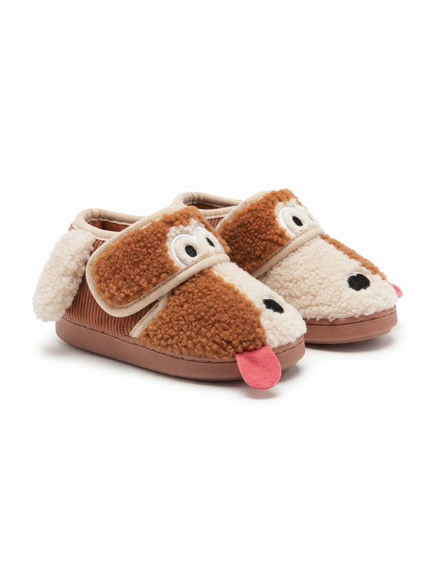 Zapatillas sherpa perrito con velcro