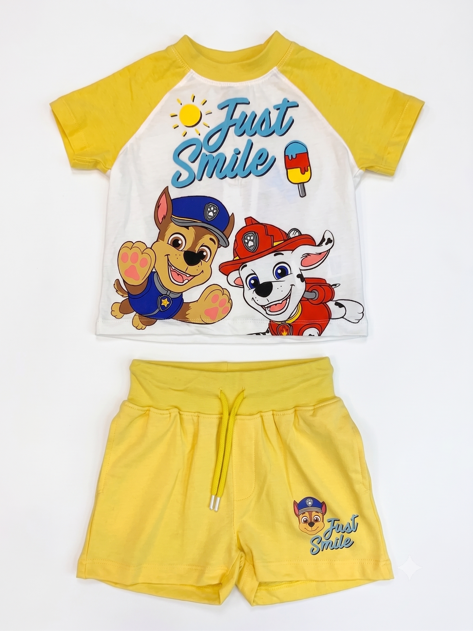 Conjunto camiseta manga corta y bermuda Patrulla Canina.