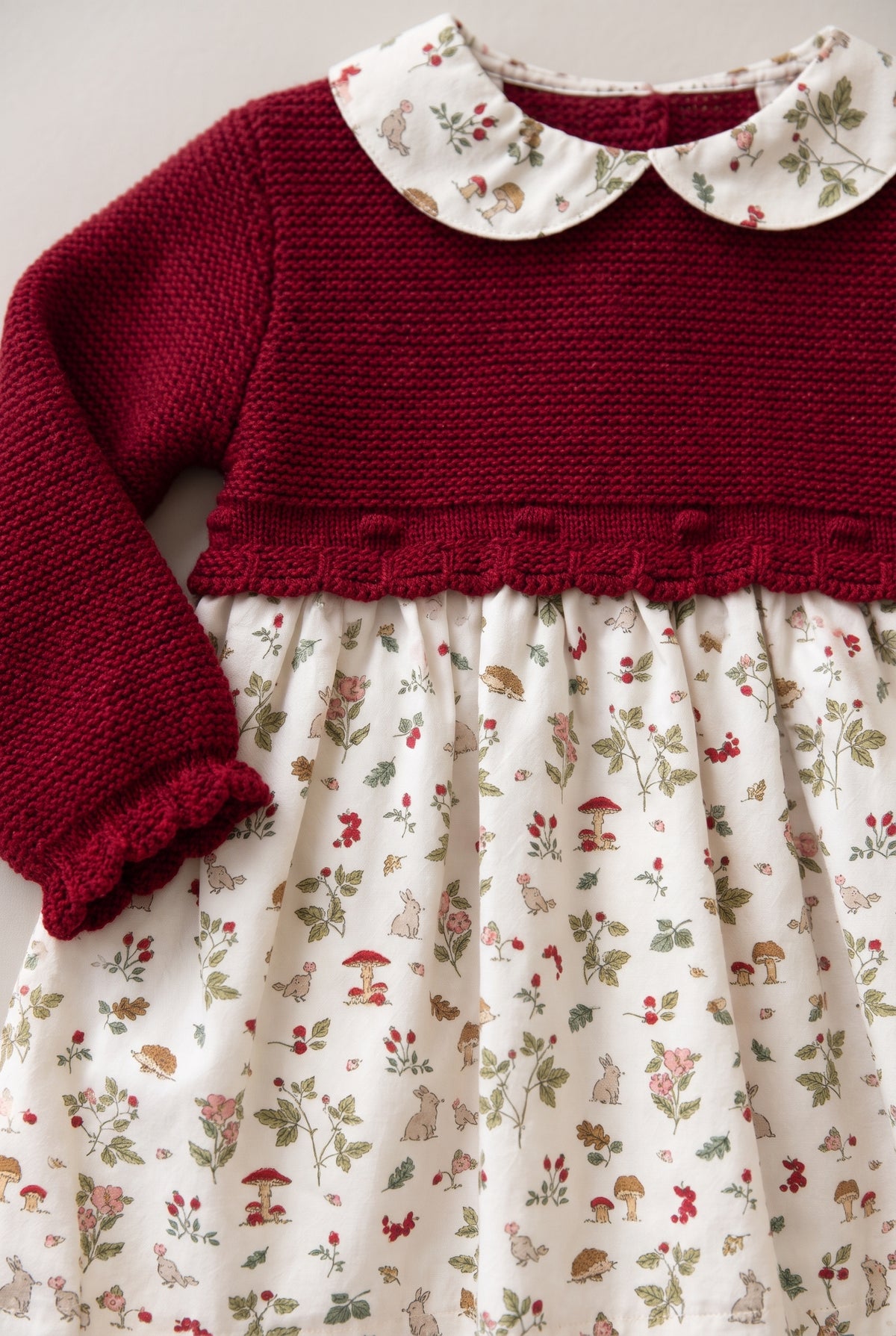 Vestido Setitas cuello bebe niña
