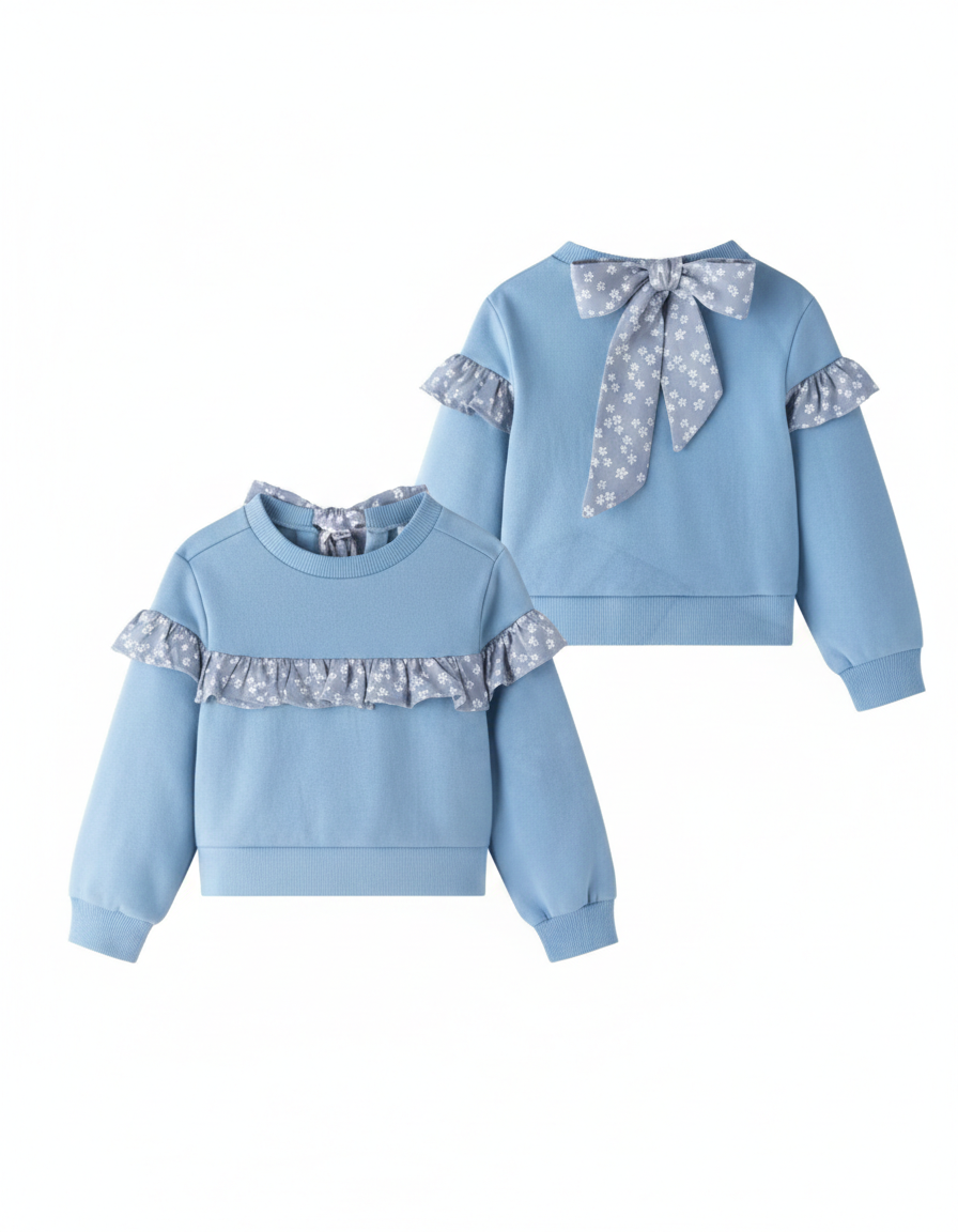 Sudadera azul lazo