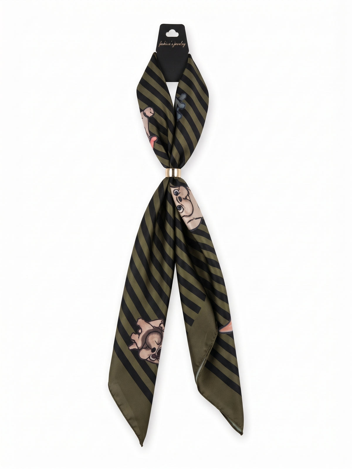 Pañuelos perros rayas verde