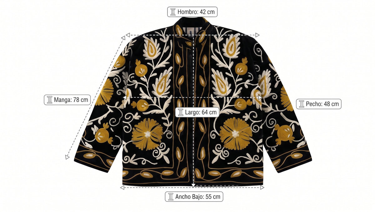 Chaqueta bordada mujer Suzani
