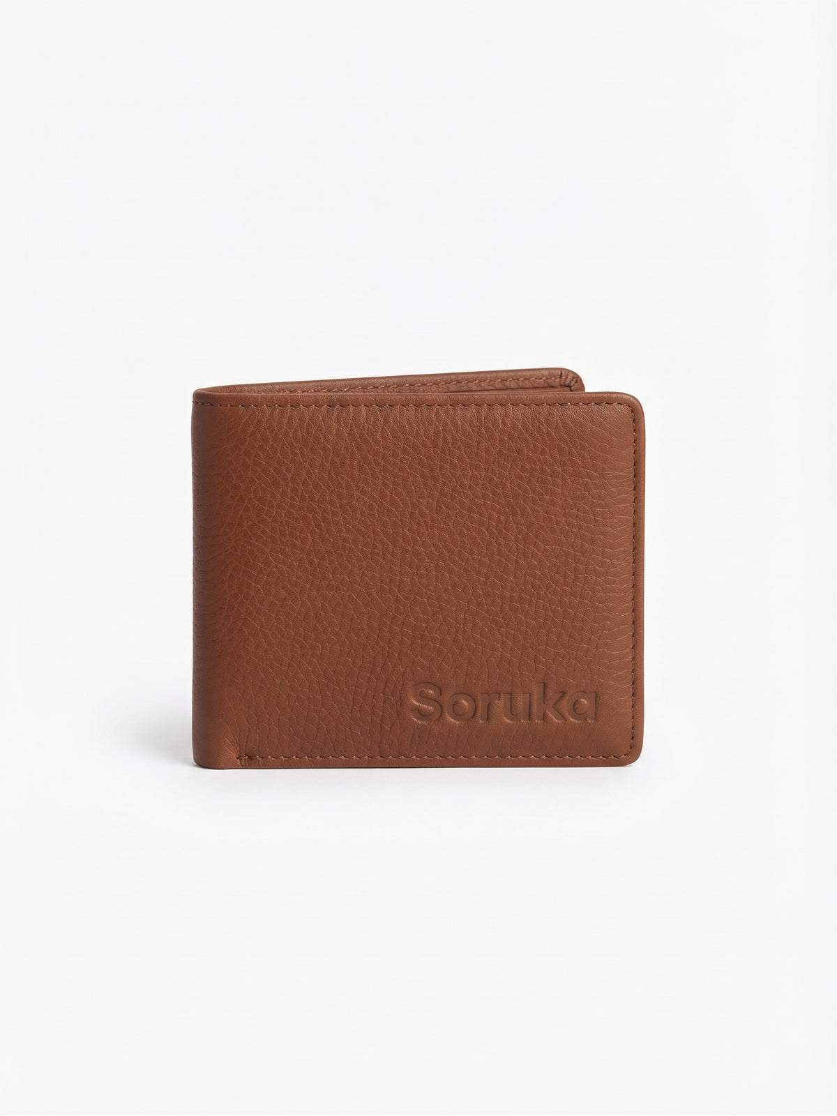 Cartera de chico piel marrón
