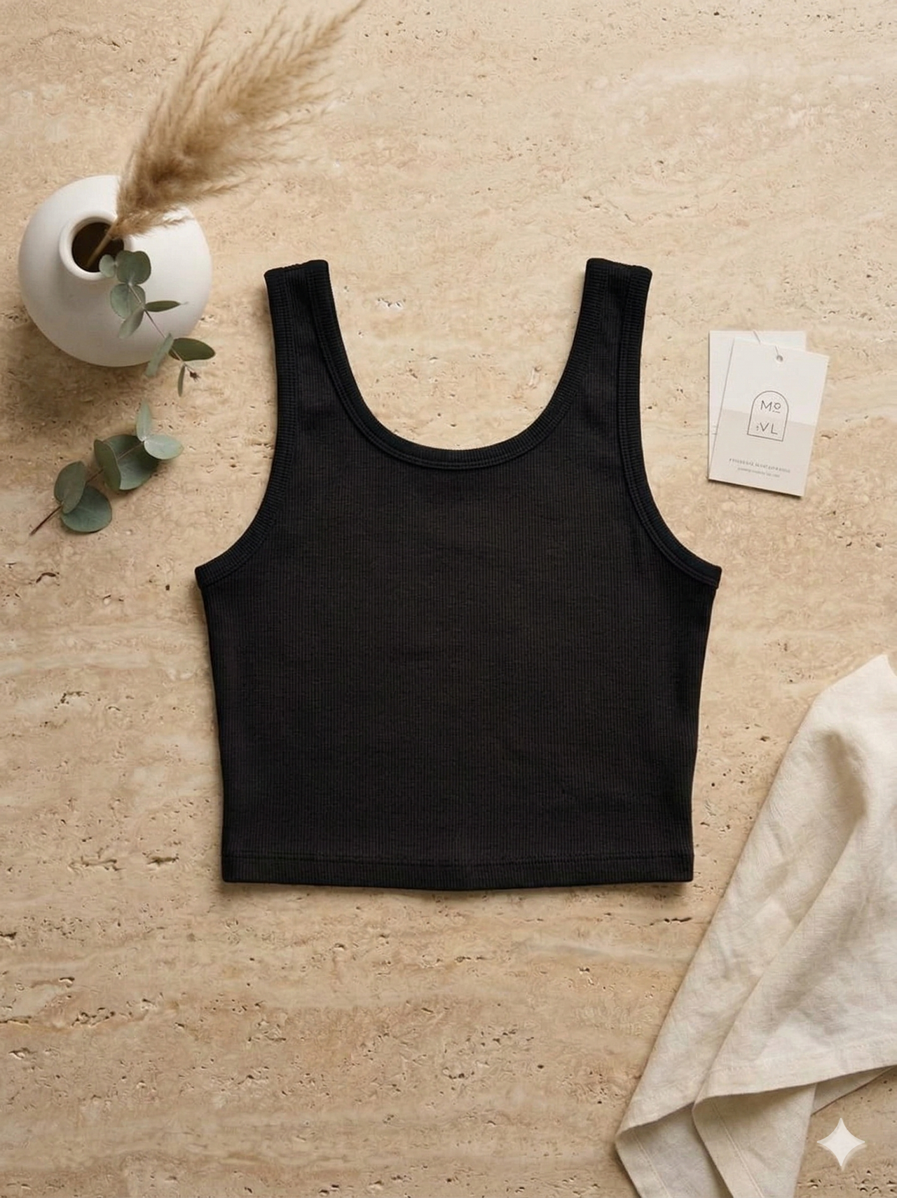 Camiseta canalé tirantes.