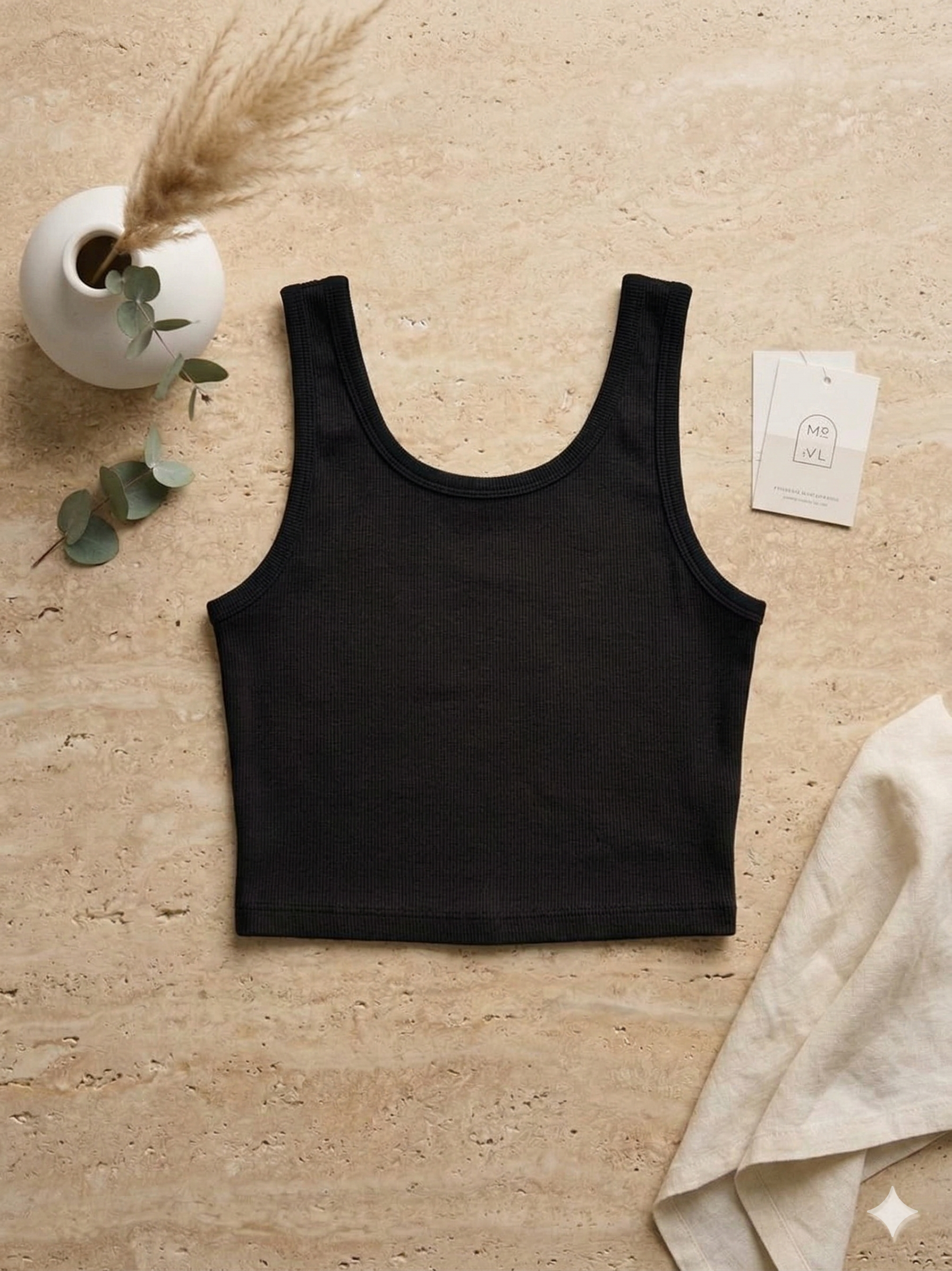 Camiseta canalé tirantes.