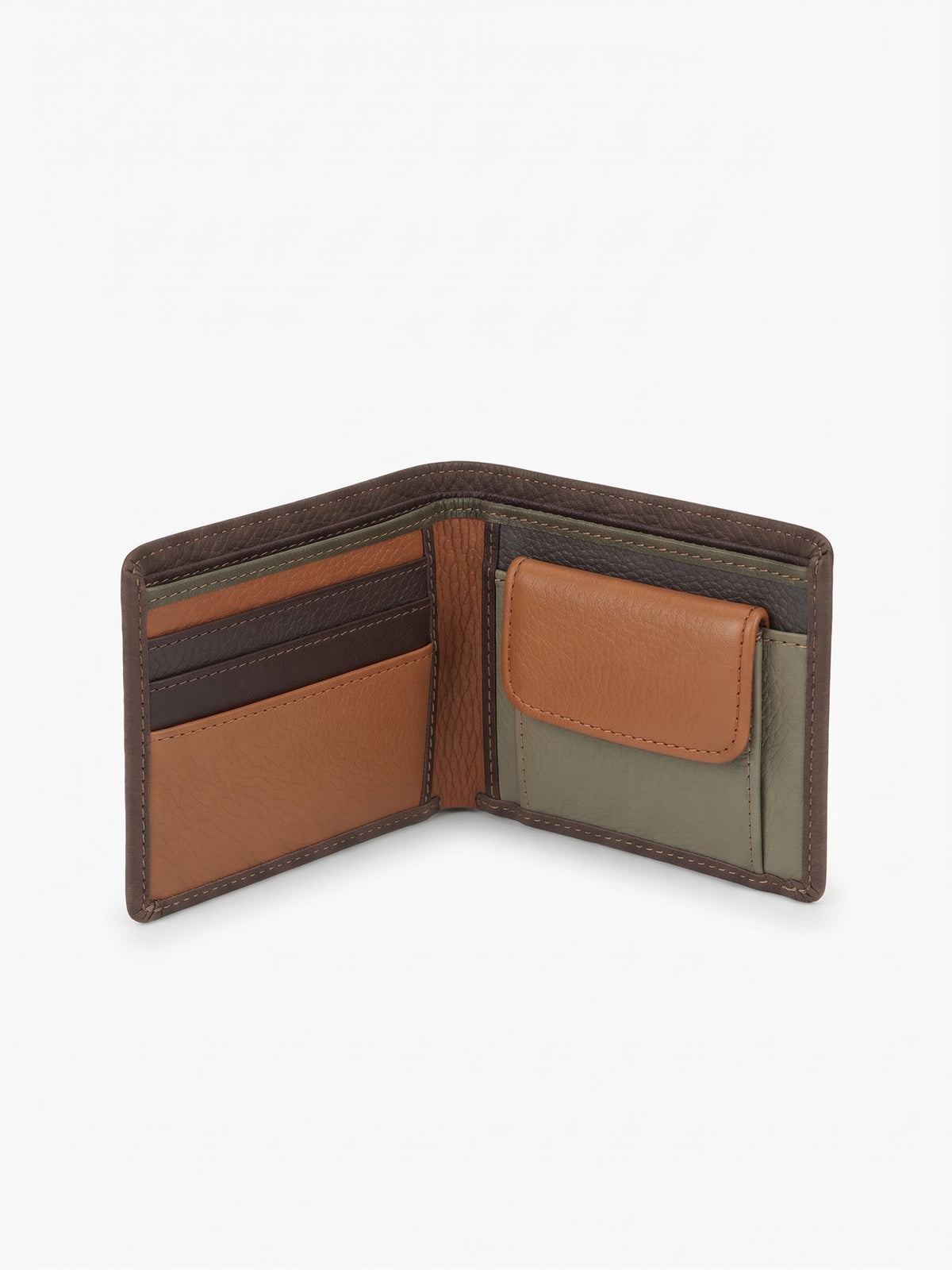 Cartera de chico piel marrón chocolate