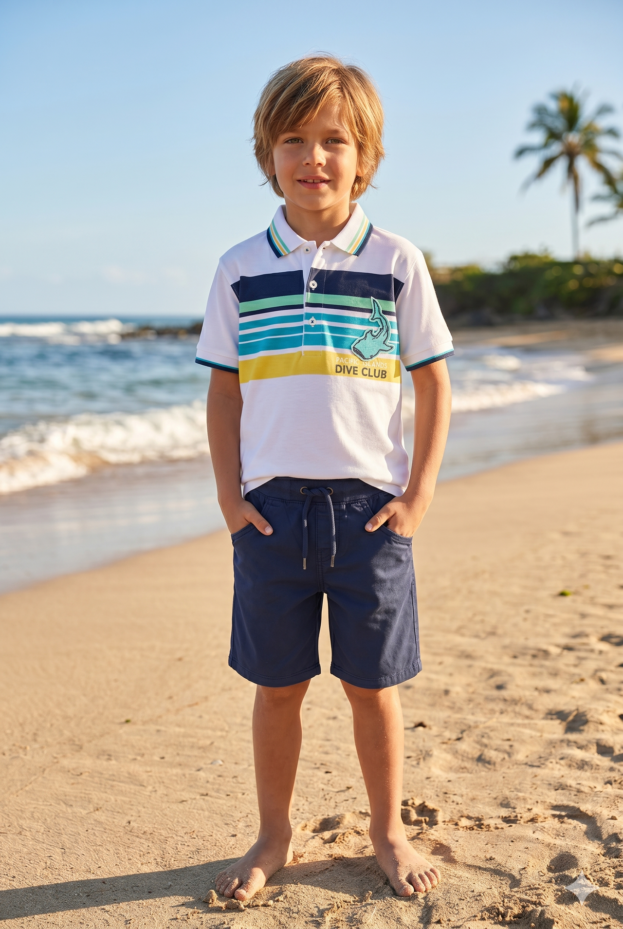 Bermudas gabardina de niño