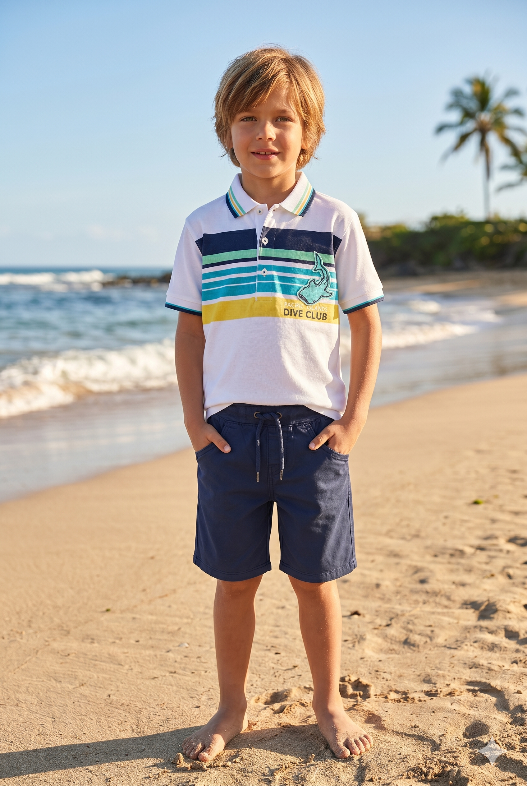 Bermudas gabardina de niño