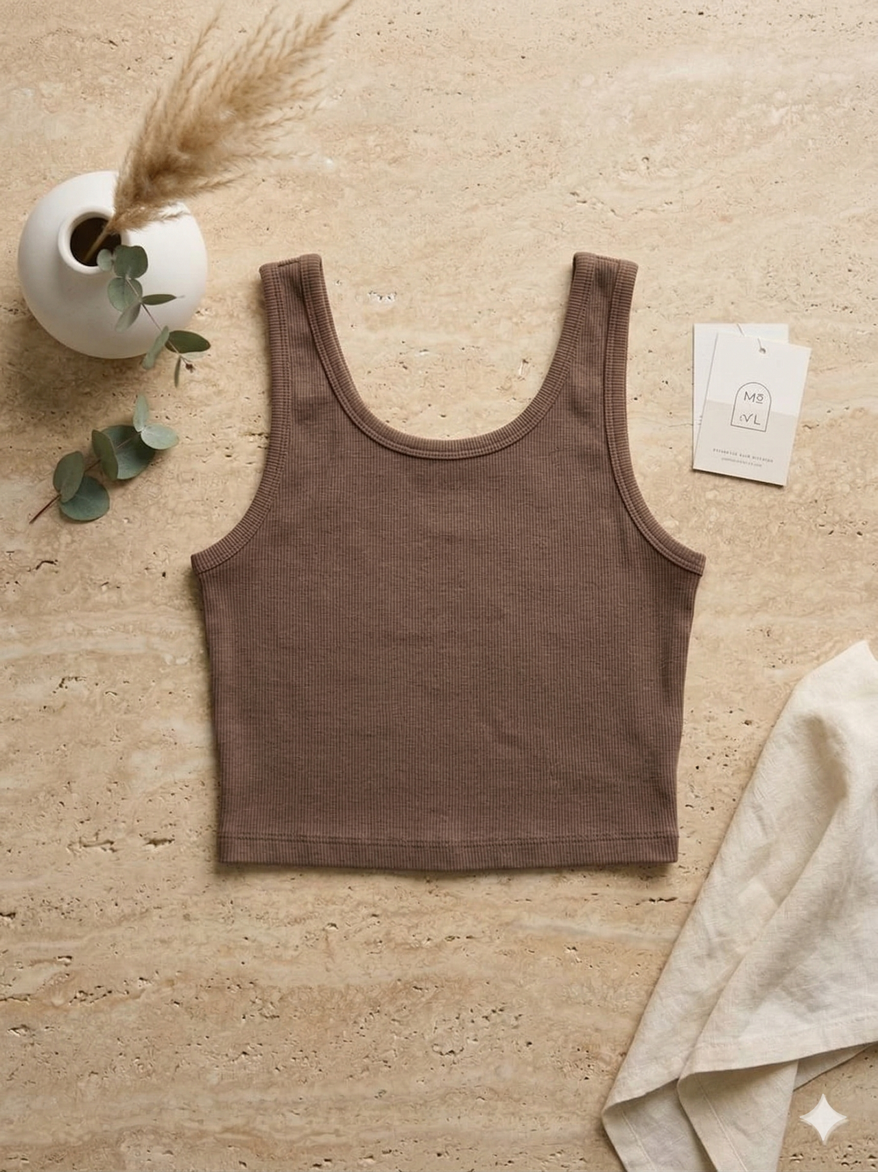 Camiseta canalé tirantes.