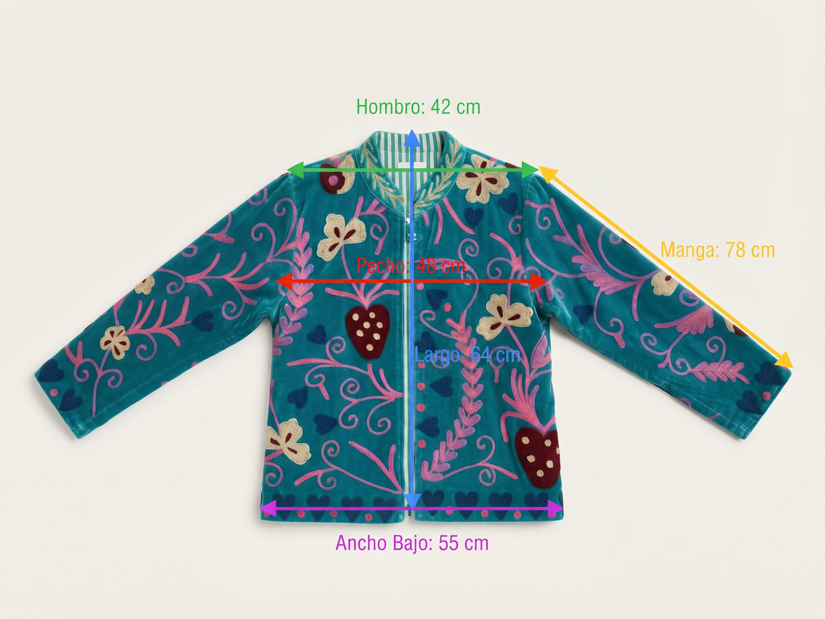 Chaqueta bordada mujer Suzani
