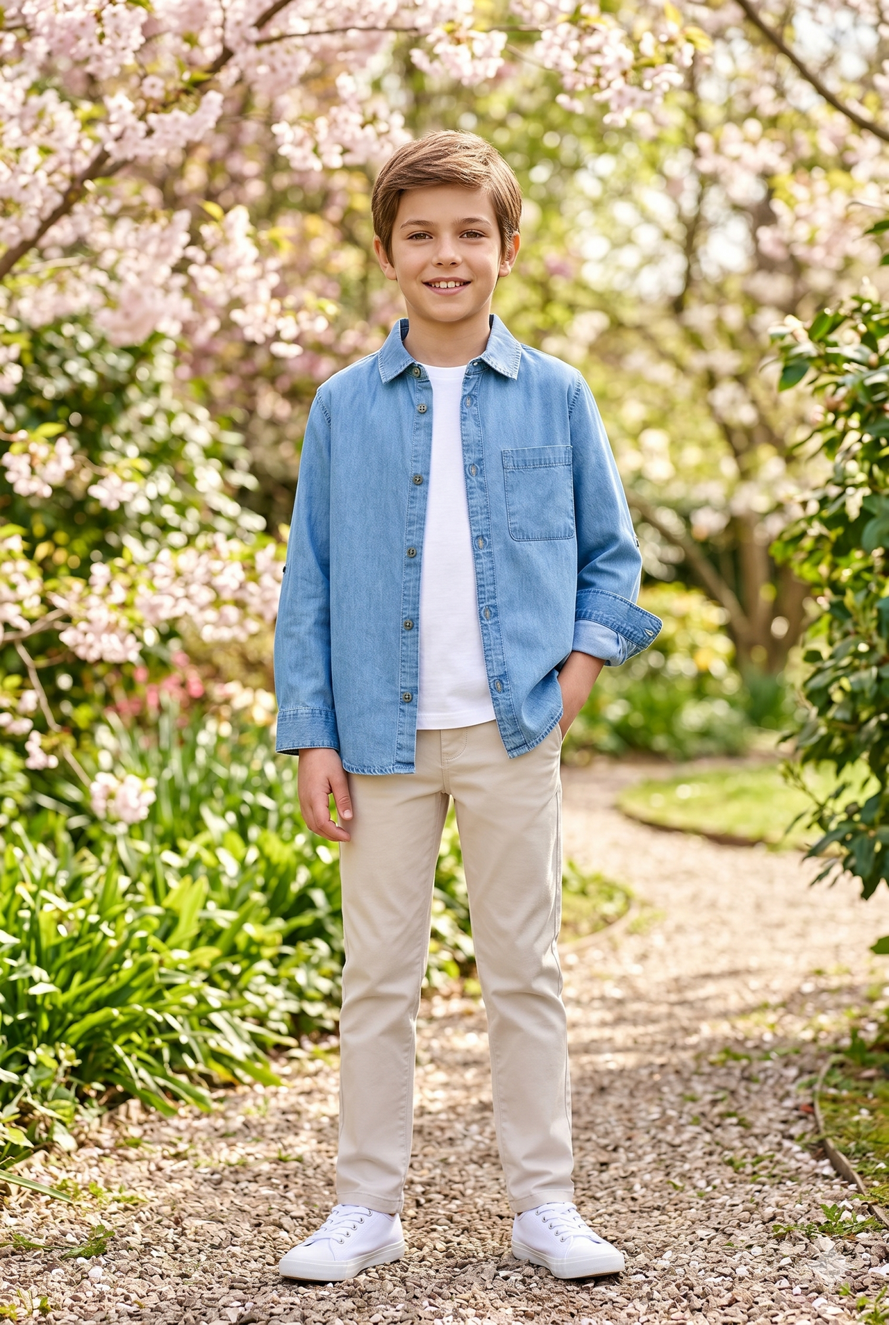 Camisa manga larga denim