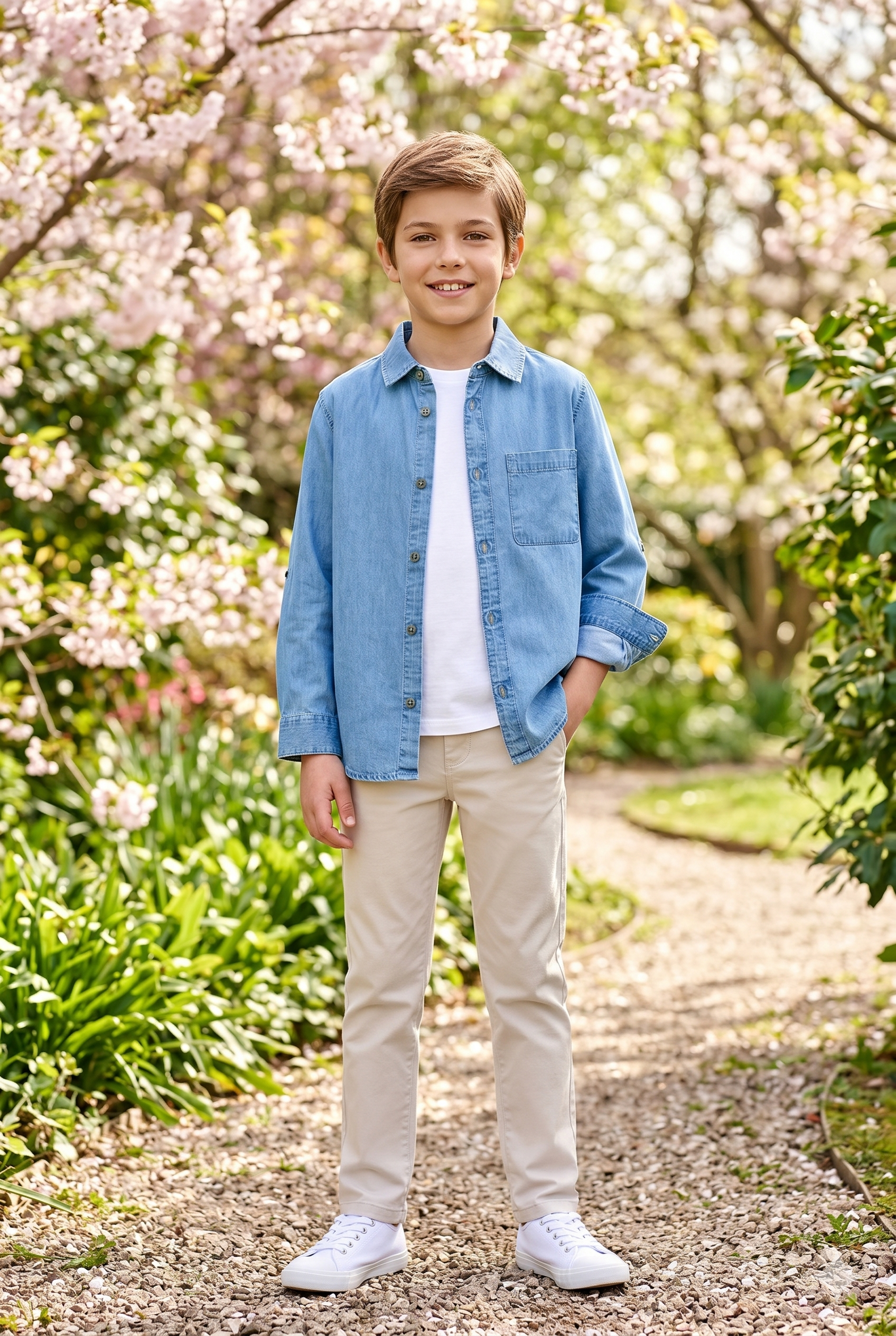 Camisa manga larga denim